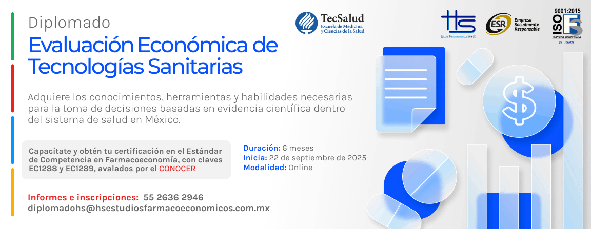 diplomado evaluación tecnologías sanitarias, revisiones sistemáticas, impacto presupuestal